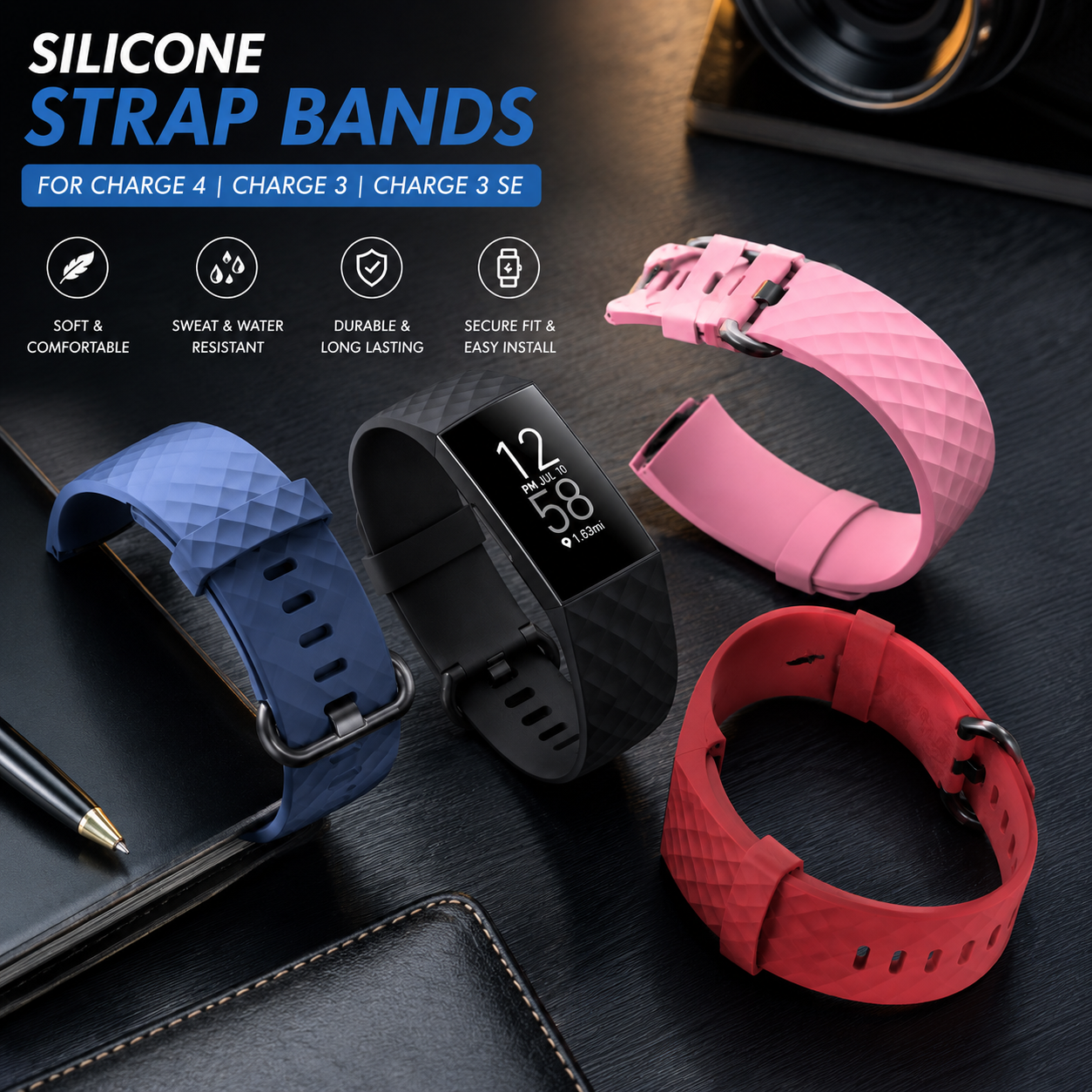 Silicone Sport Band for Charge 4 / 3